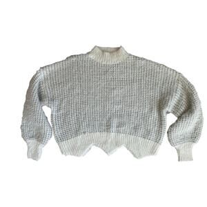 NWOT FRNCH Paris Cream Mock-Neck Soft Knit Sweater S/M — Quiet Luxury